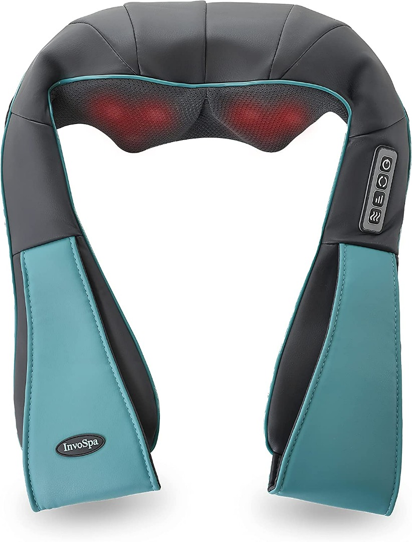 2023) SHIATSU NECK AND SHOULDER MASSAGER WITH HEAT, DEEP TISSUE