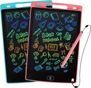 2 Pack LCD Writing Tablet, Doodle Scribbler Pad 8.5 inch Colorful Screen Drawing Board Learning Gift for Kids, Educational Toys for 3-6 Years Old Boys & Girls