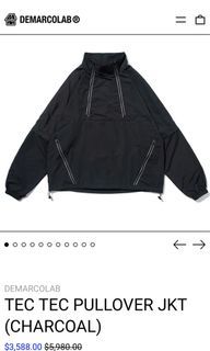 原價5980元 Demarcolab TEC TEC PULLOVER JKT (CHARCOAL)