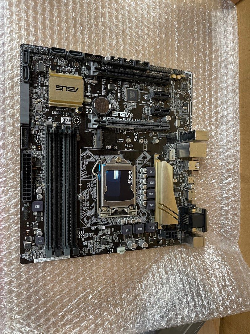 二手ASUS H170M-PLUS H170 DDR4 LGA1151 MATX MB, 電腦＆科技