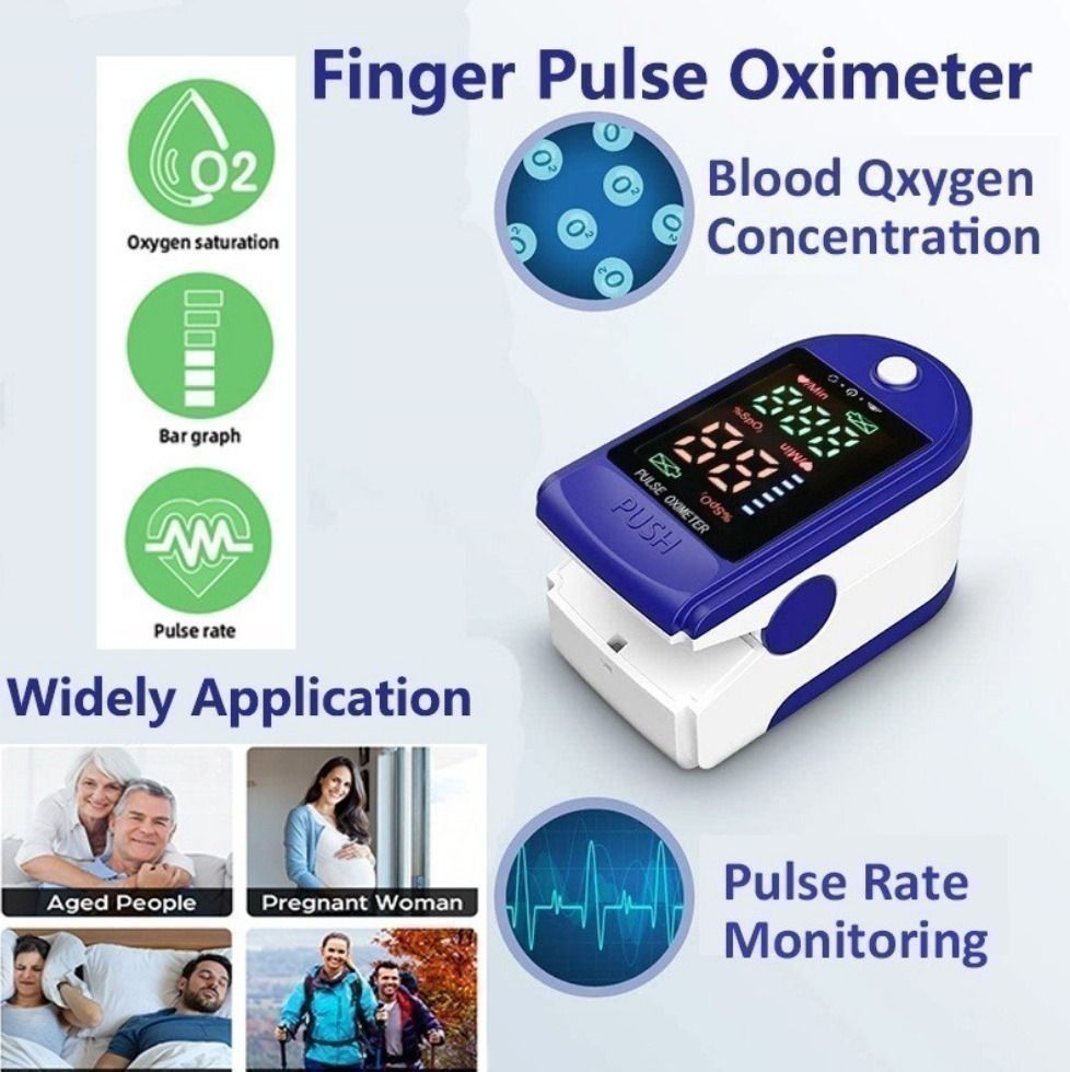 ACCURATE SPo2 Pulse Oximeter, Free lanyard Heart Beat Monitor Meter