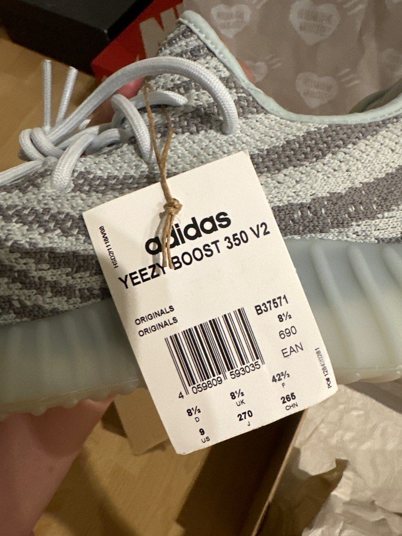 Yeezy blue tint tag new arrivals