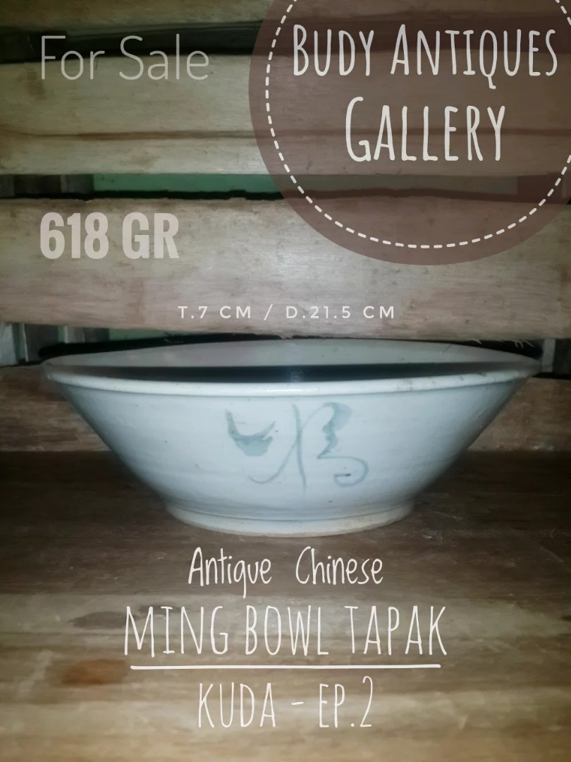 Antique Chinese Ming Bowl Tapak Kuda Ep.2, Antik, Pajangan di Carousell