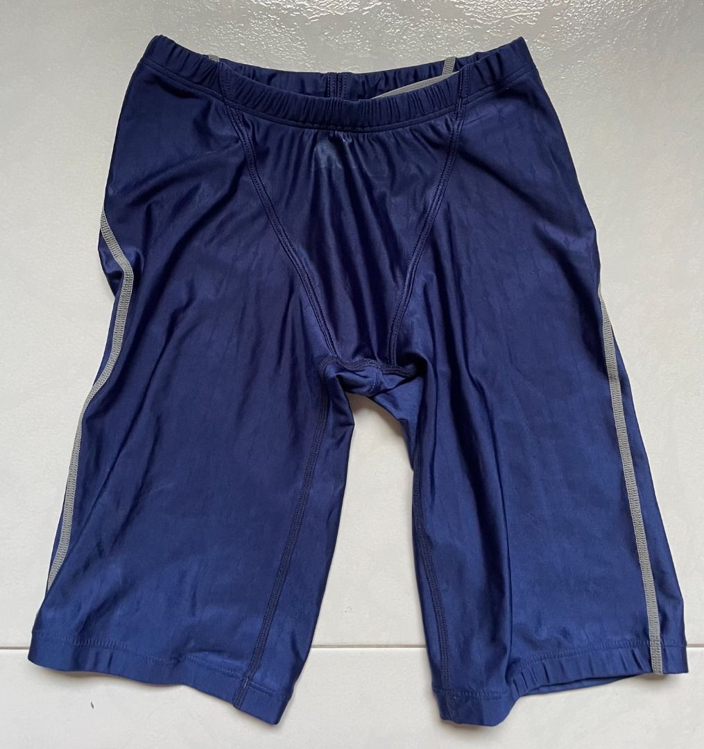 Arena Men Jammer Tights Swimsuit Swimwear Japan Style Low Rise Dark Blue