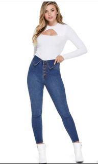 AUTHENTIC Guess Folded Waistband Skinny Jeans