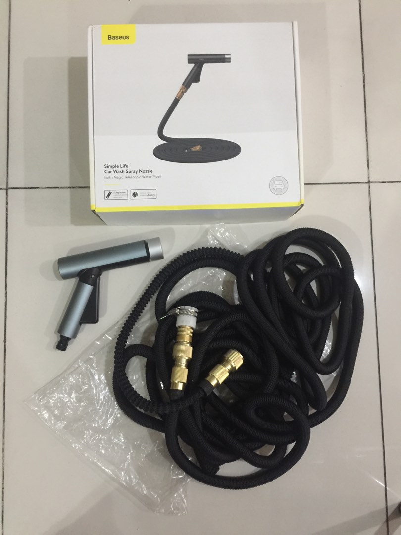 Baseus Car Wash Spray Nozzle with 10/30M Hose, Furniture & Home Living, Cleaning & Homecare