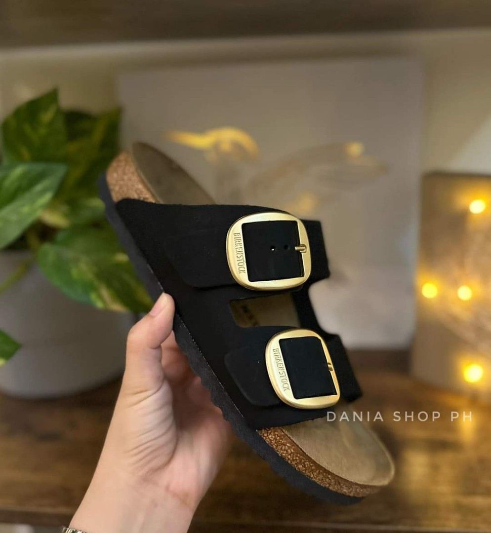 birkenstock arizona white gold buckle