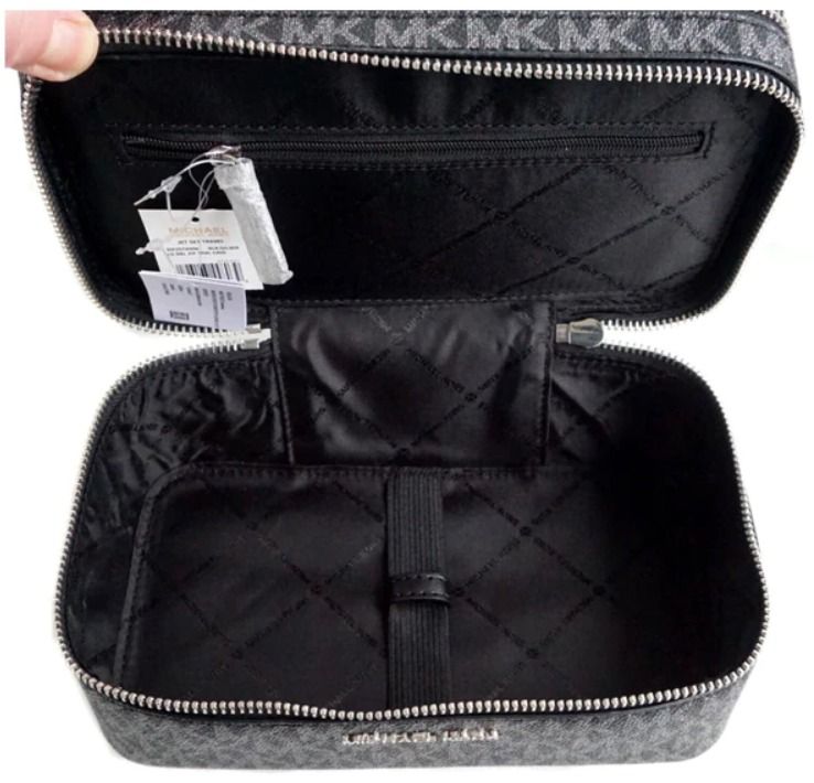 Michael kors black makeup bag on sale