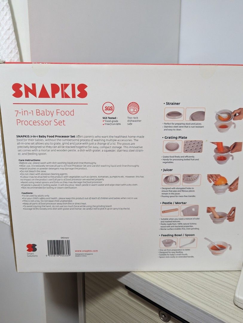 Brand New snapkis 7 in 1 food processor set, Babies & Kids, Nursing & Feeding, Weaning & Toddler