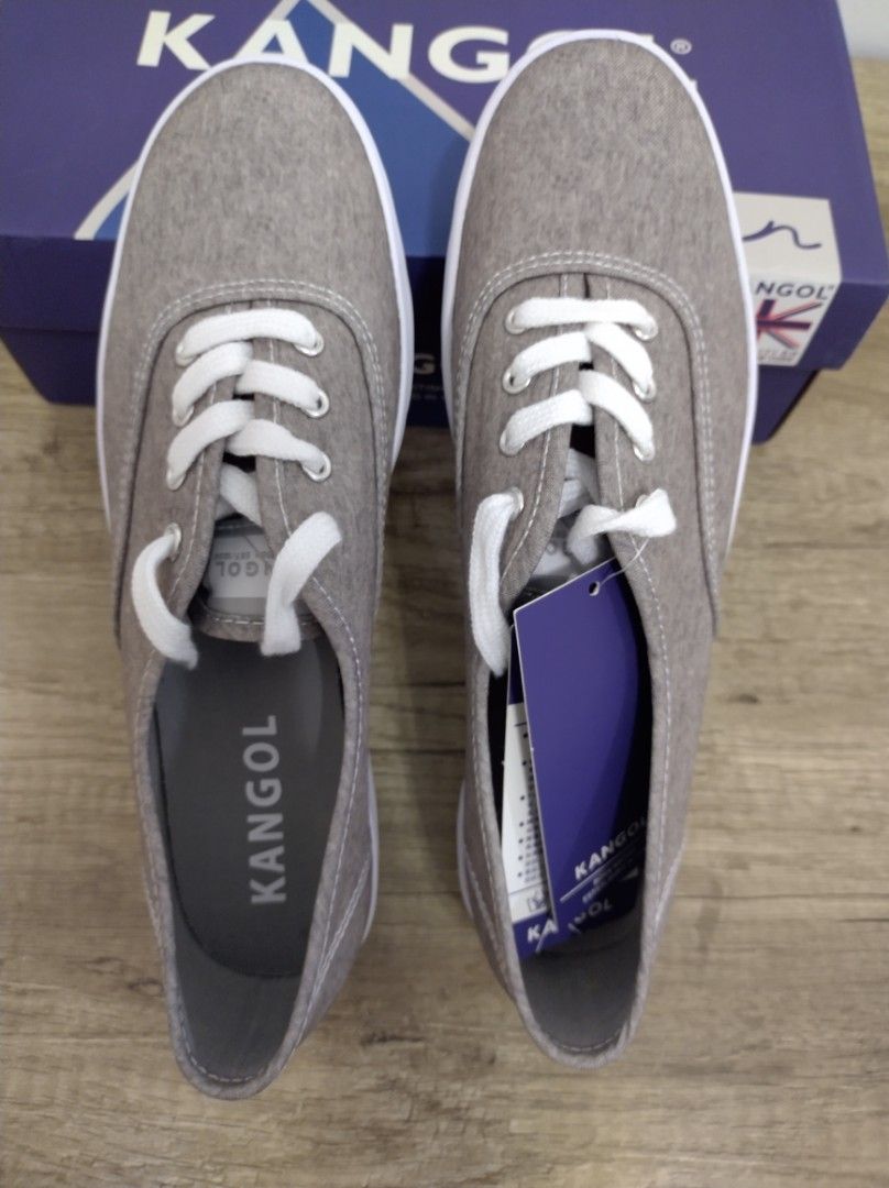 British Kangol sneakers shoes fabric slim fit comfortable brand new grey