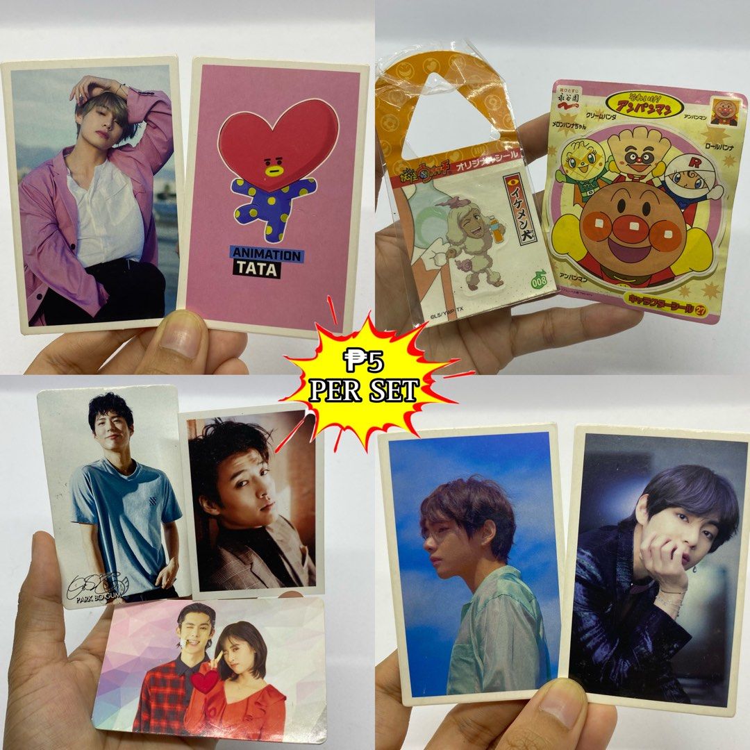 Bts V Kim Taehyung Bt21 Tata Photo Cards Photocard Set Anpanman Yokai Sticker, Hobbies & Toys, Memorabilia & Collectibles, K-Wave On Carousell