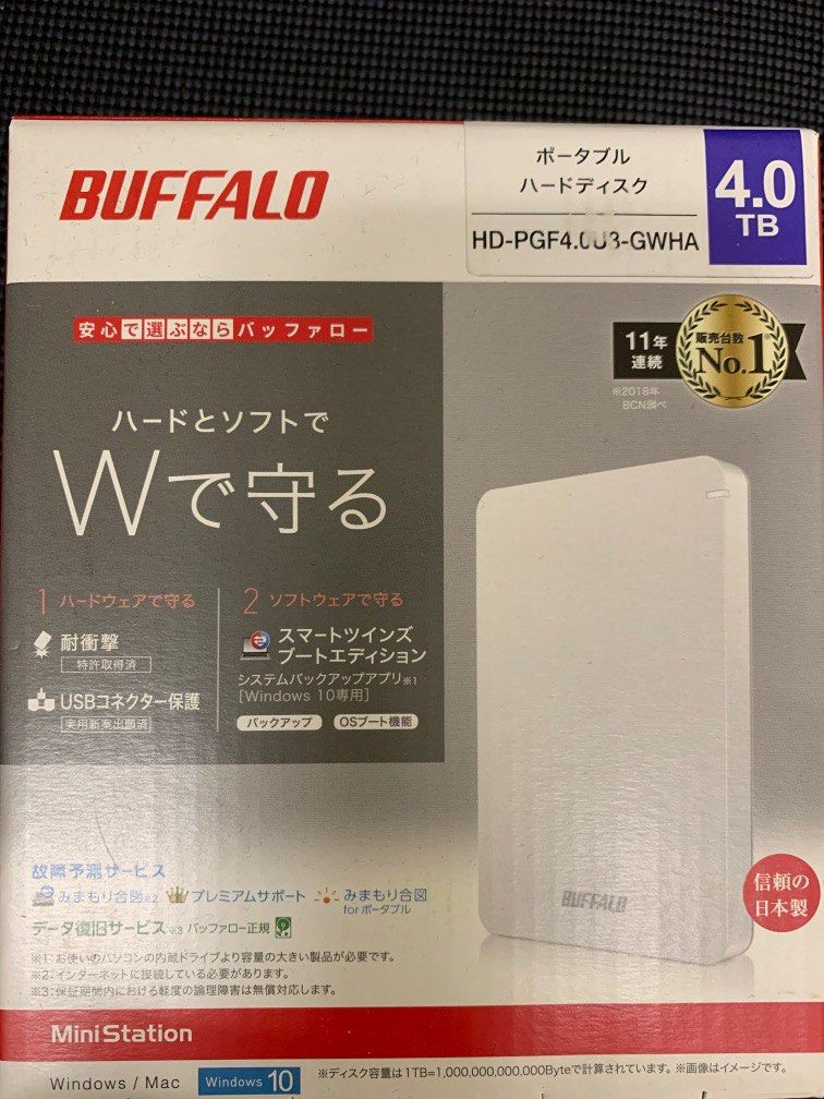 Buffalo 4TB HDD, 電腦＆科技, 電腦周邊及配件, 硬碟及儲存器- Carousell