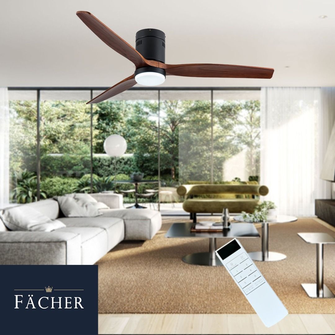 Ceiling Fan Modern Inverter Indoor Outdoor LED Light Remote Control ...