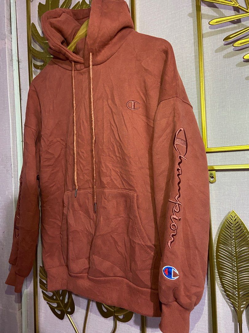 Champion Embroidered Hoodie Rust Men s Fashion Coats Jackets
