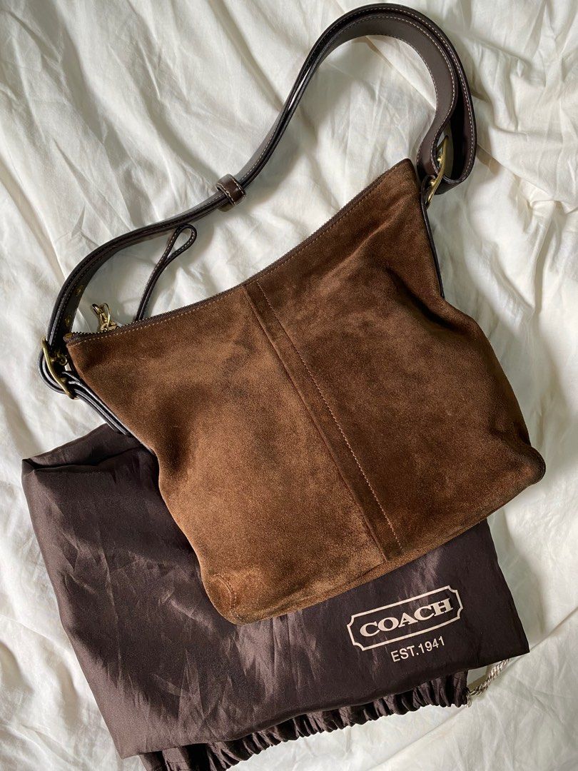 Coach suede bag deals