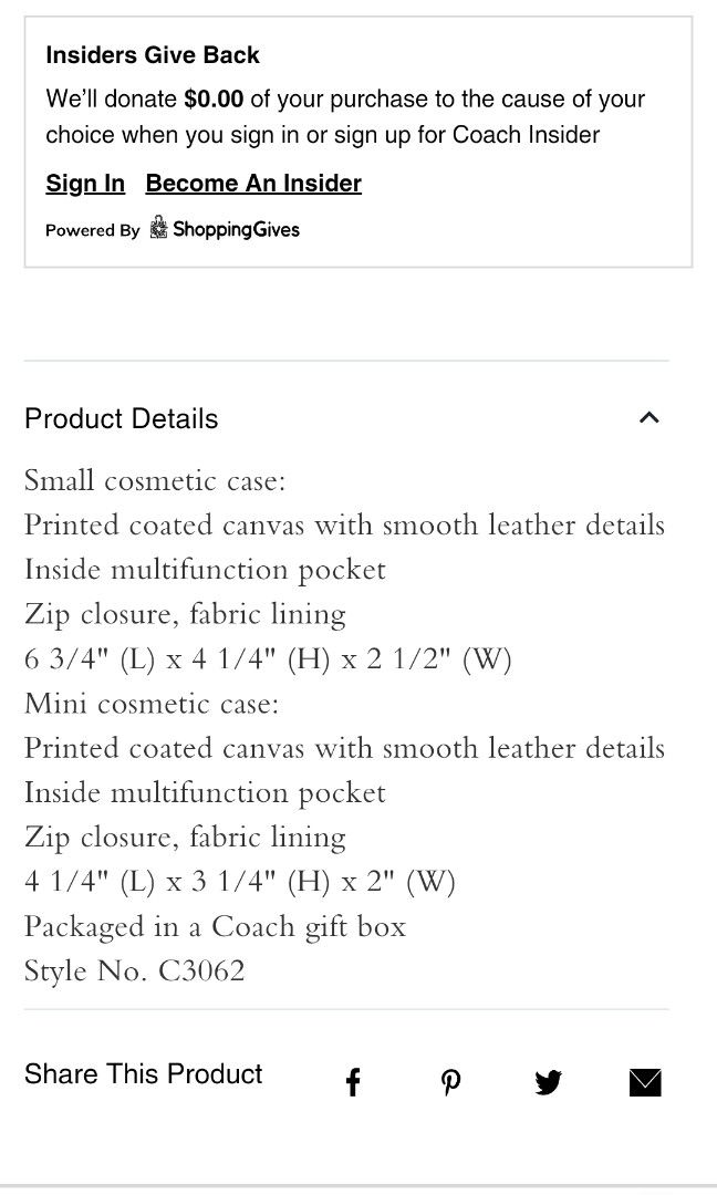 Coach limited edition cosmetic pouch (Category: Luxury Bags & Wallets) located in Marikina City. Submitted by MEASP (Listing ID 1232730854, Image 2). Description: limited edition pouch no more box.