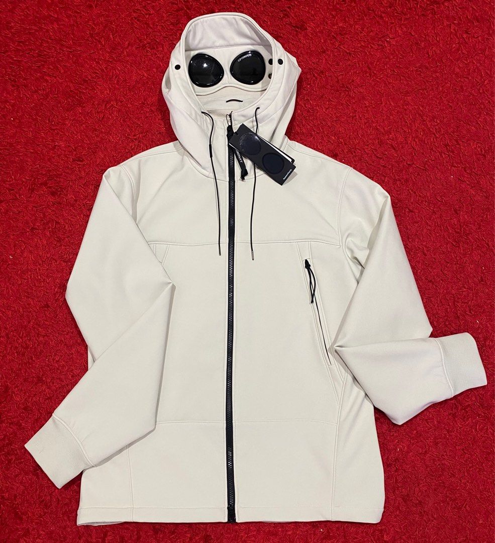 Cp company navy on sale soft shell goggle jacket