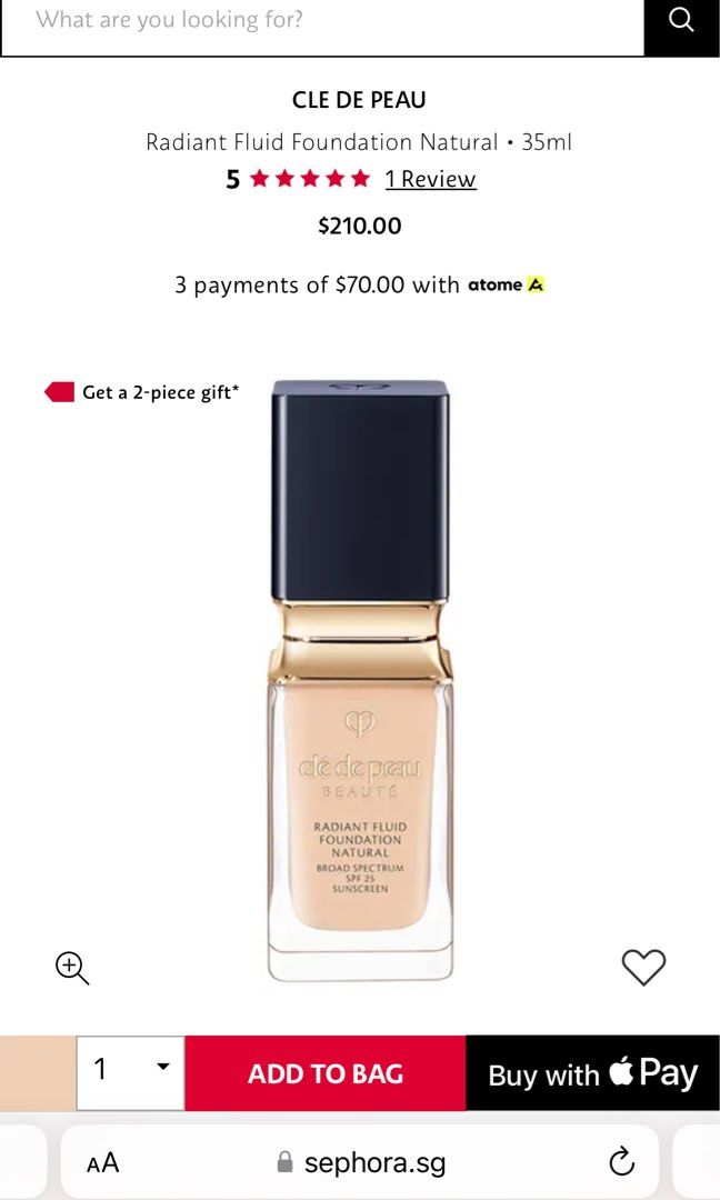 Cpb Radiant Fluid Foundation Natural B00 full size 35ml, Beauty ...