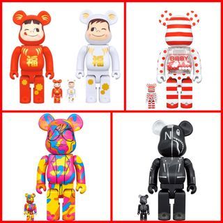 Daruma Peko Poko Bwwt 3 My First Baby Red Silver Andy Warhol Special Bathing Ape Bape Neighborhood 100% 400% Bearbrick