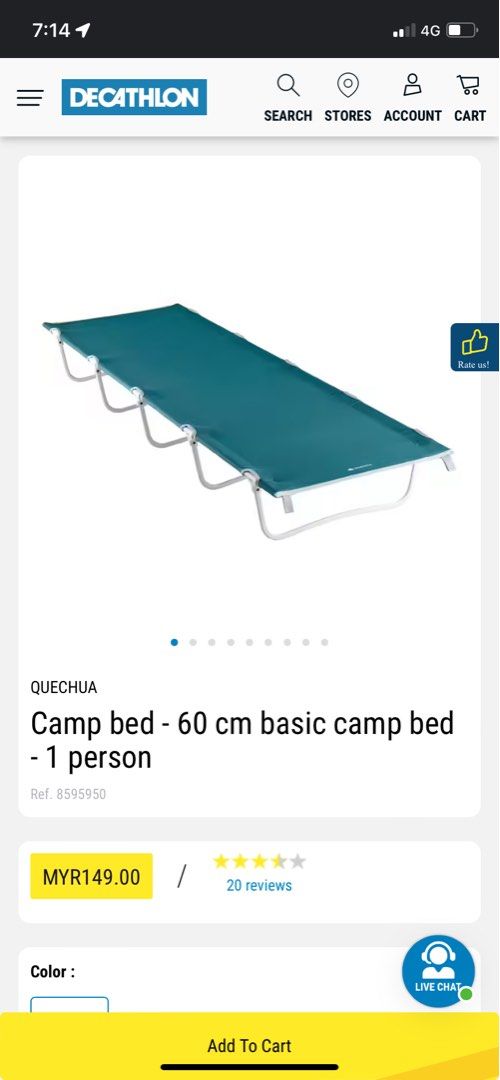 Decathlon outlet camping bed
