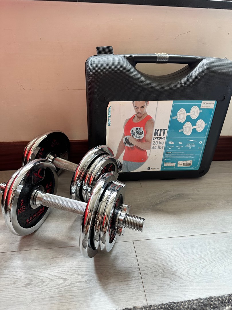 Decathlon dumbbell weights, 運動產品, 運動與健身, 運動與健身 舉重和啞鈴 Carousell