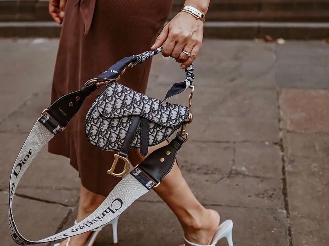 Dior Silver Mini Saddle Bag