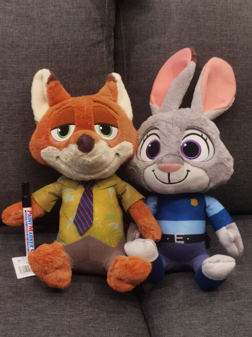 Disney Zootopia plush Nick Wilde Judy Hopps Sega Ori