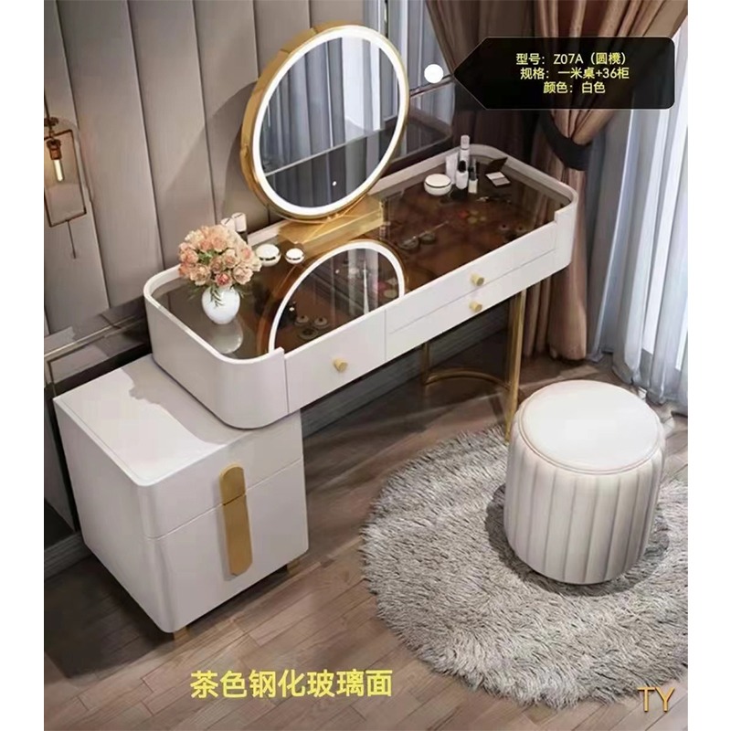 Dressing Table/Bedroom storage table, with side cabinet, free install ...