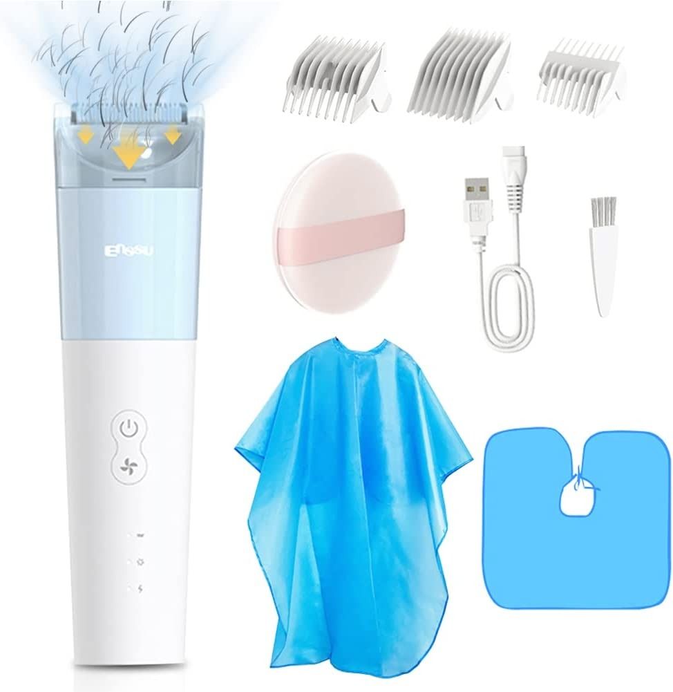 ENSSU Baby Hair Clippers - Rechargeable Kids Haircut Kit With LED Display