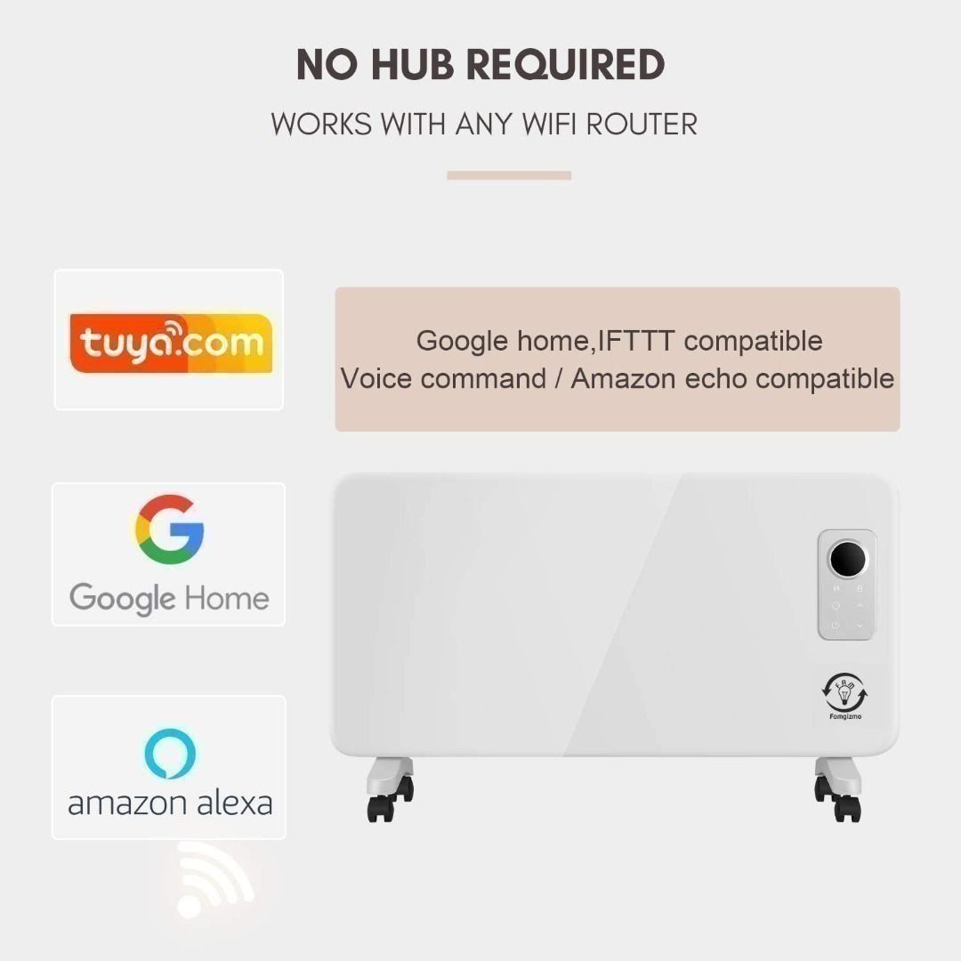 FAM famgizmo Panel Heater Radiator Wall Mounted Convector 1800W WIFI