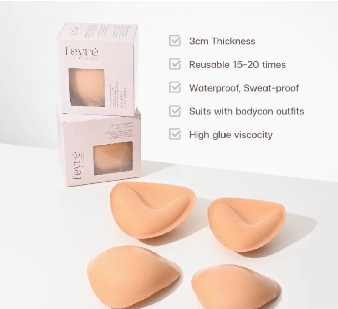 Feyre Double sided adhesive bra insert pads, Women's Fashion, New