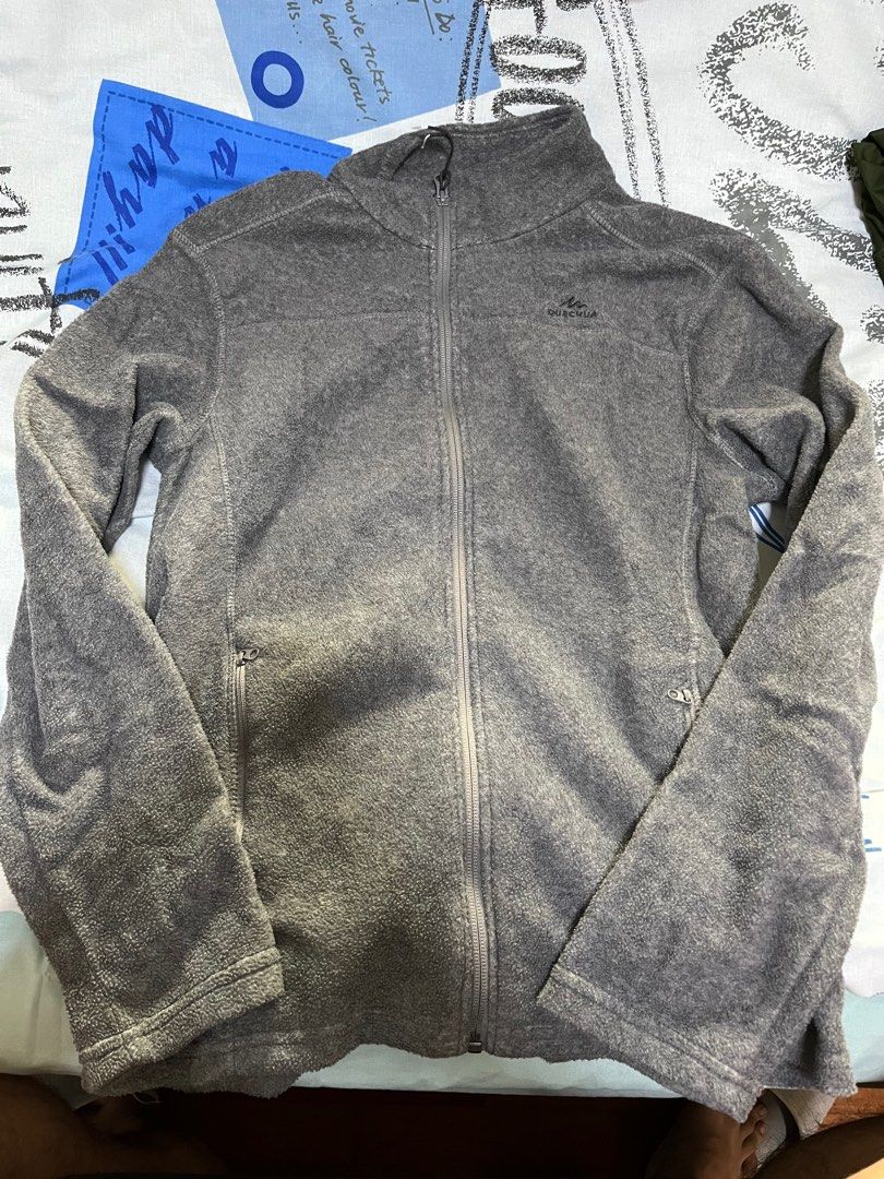 Men's gray fleece jacket store