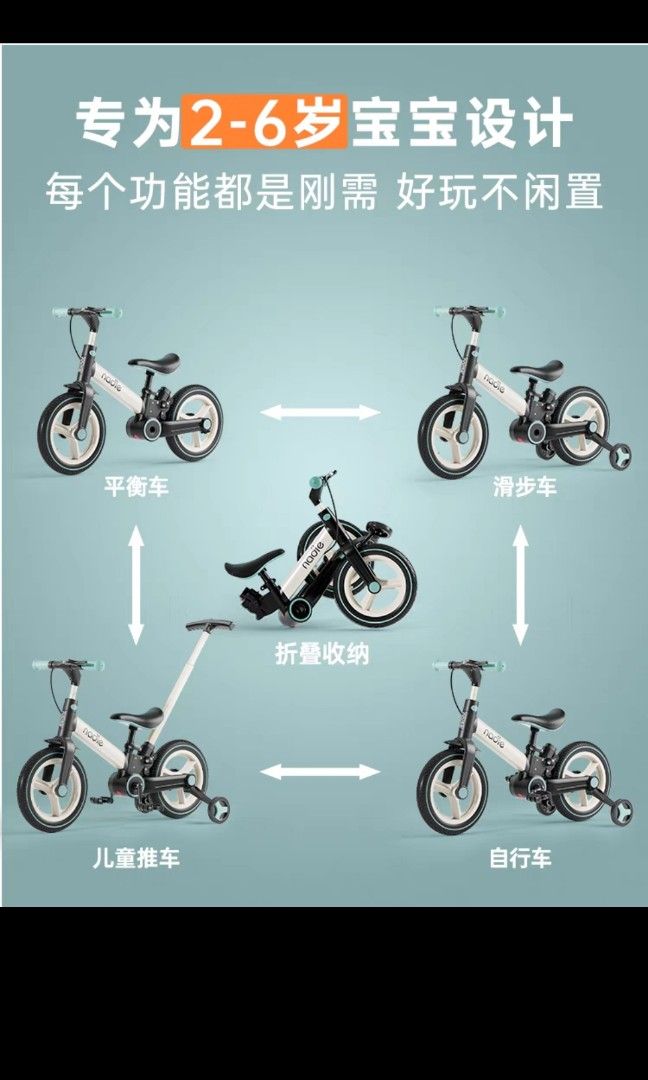 Foldable Push Trike Tricycle Balance Bike Nadle not Doona
