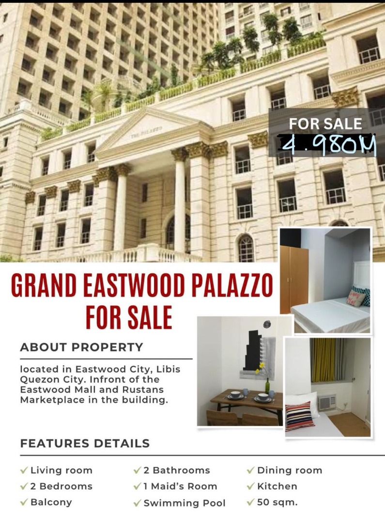 FOR SALE GRAND EASTWOOD PALAZZO, Property, For Sale, Apartments