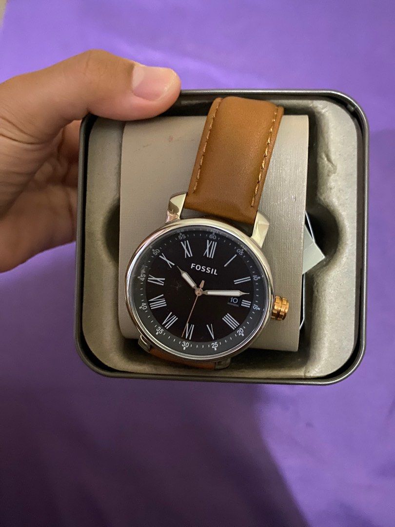 Fossil BQ2317 Hand Date Brown Leather Watch