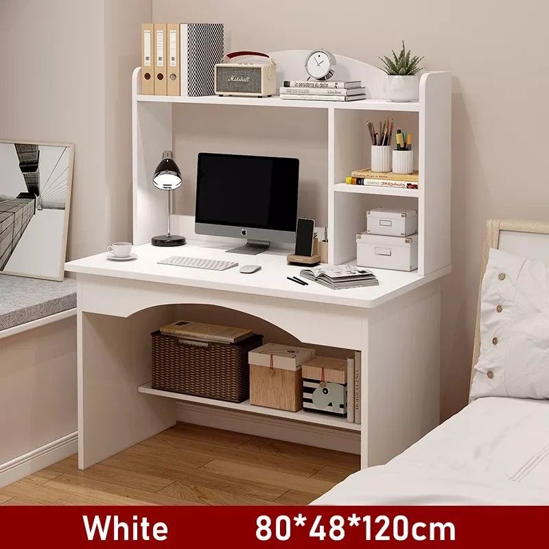 FREE POST to West Malaysia only Ready Stock Study Table With Open Concept Shelf color white size L80cm RM110 L100cm RM120 price for EACH