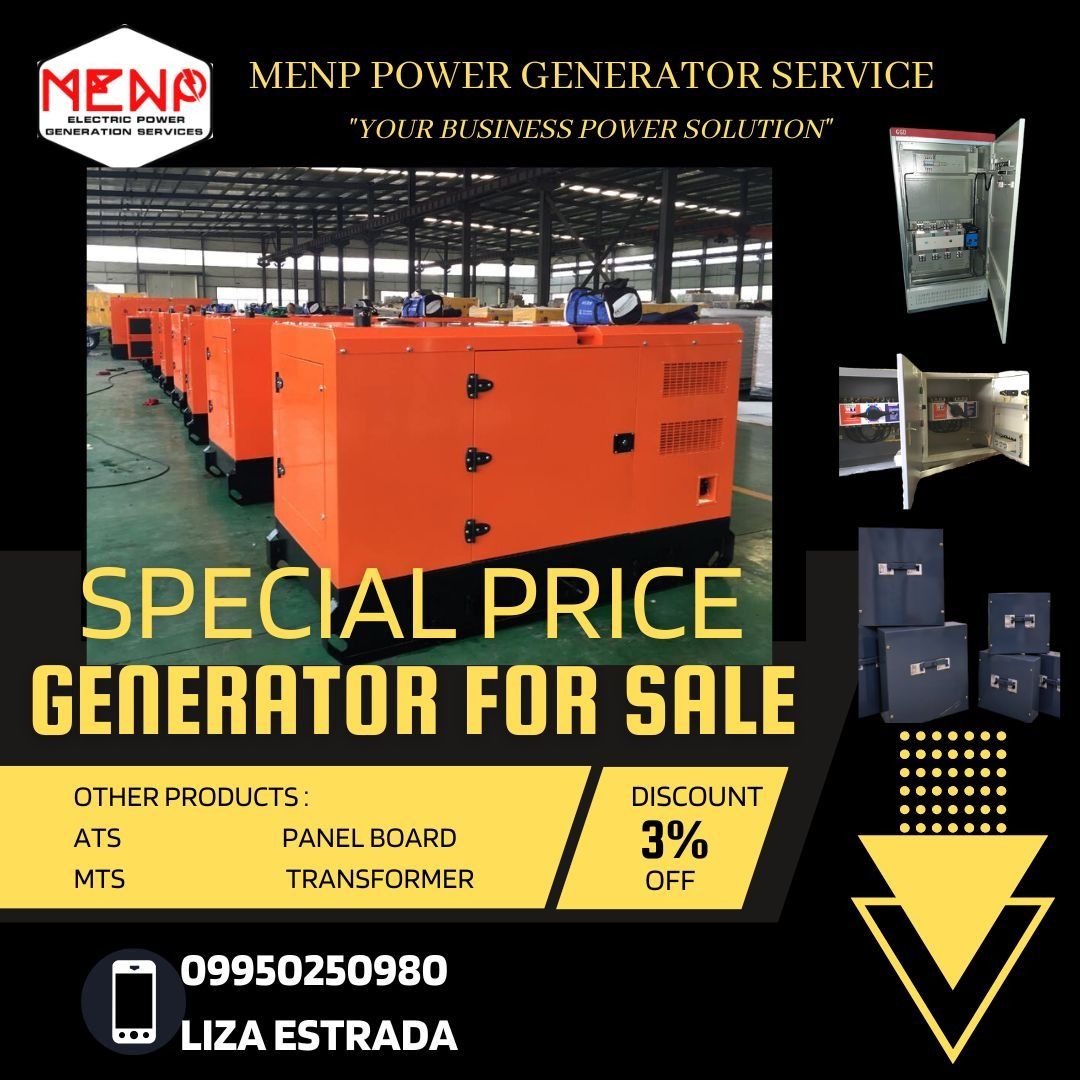 GENERATOR FOR SALE 15KVA-1500KVA, Commercial & Industrial, Construction ...