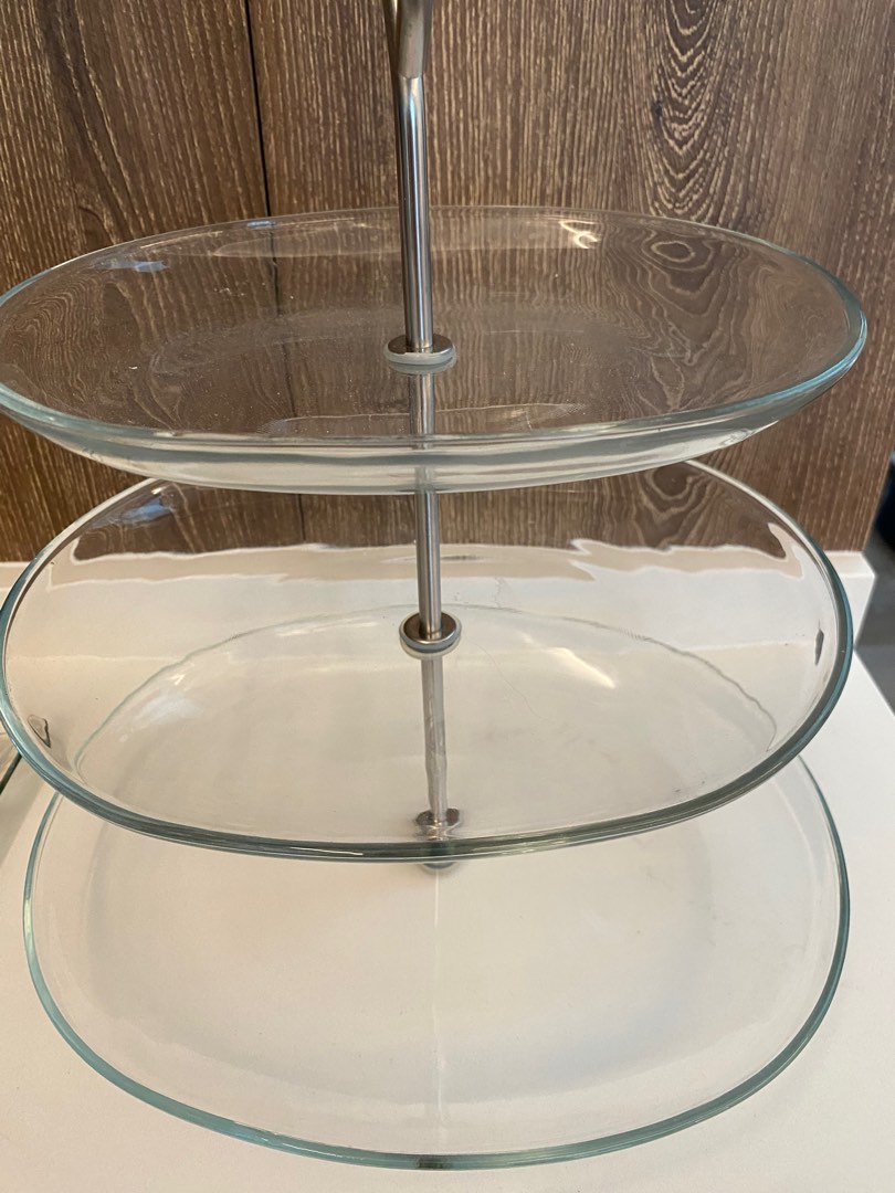 Glass Cake stand Ikea, Furniture & Home Living, Kitchenware & Tableware