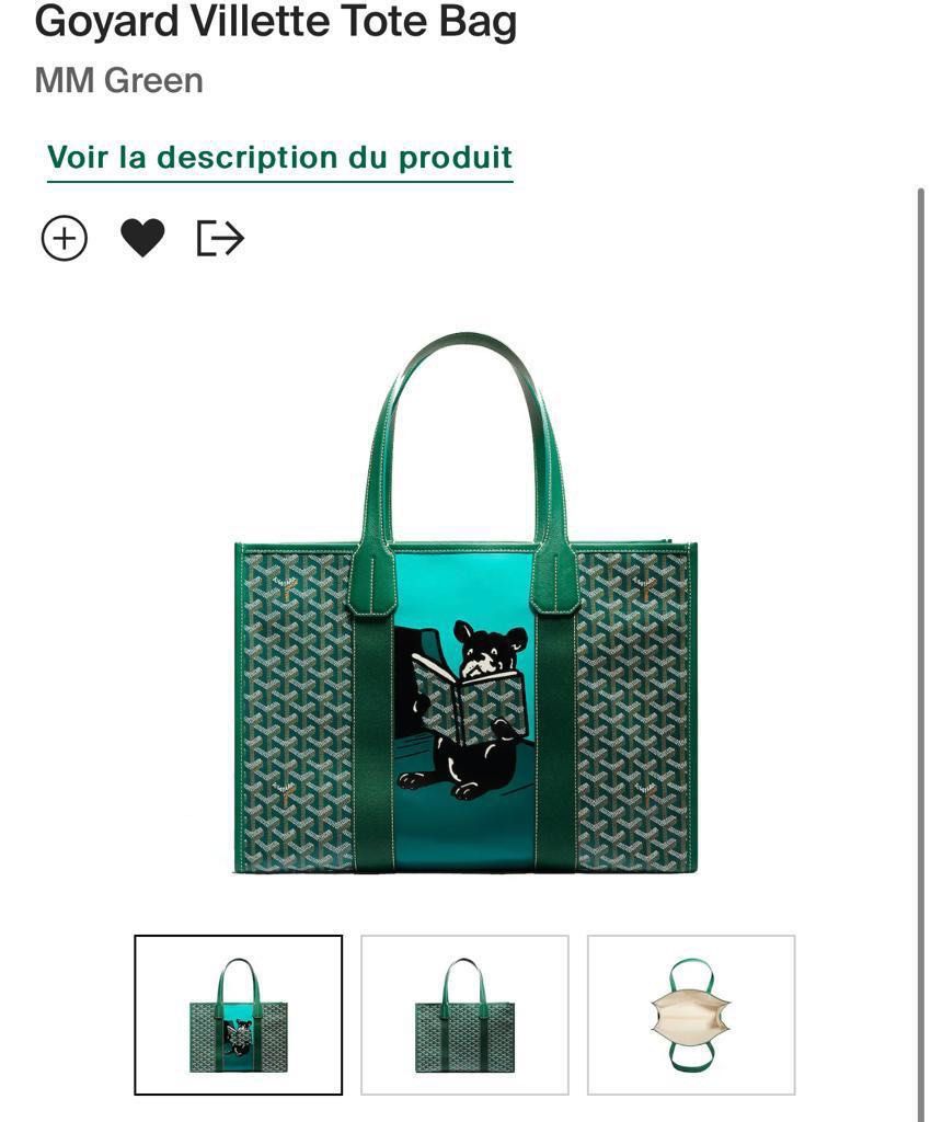 Goyard Villette Tote Bag MM Green