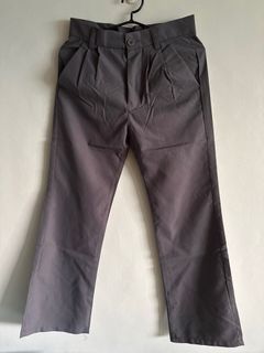 Grey wide leg slacks/trousers