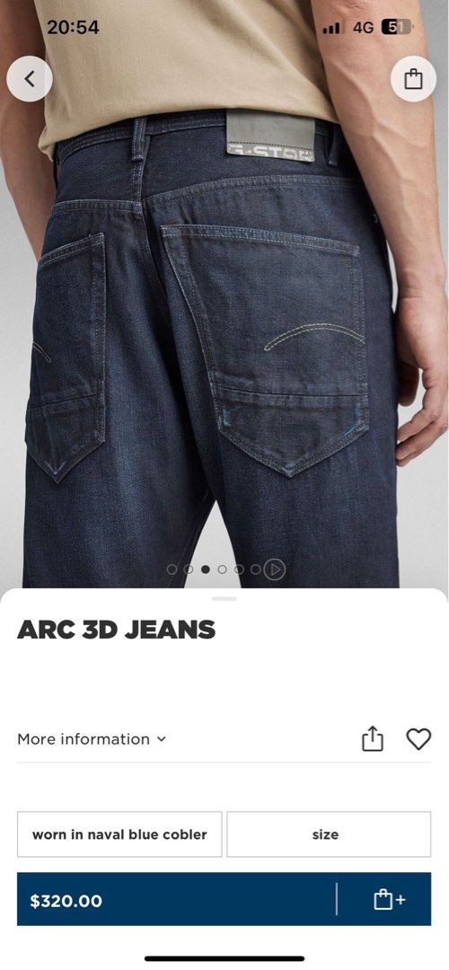 G Star Arc 3D Jeans Men s Fashion Bottoms Jeans on Carousell