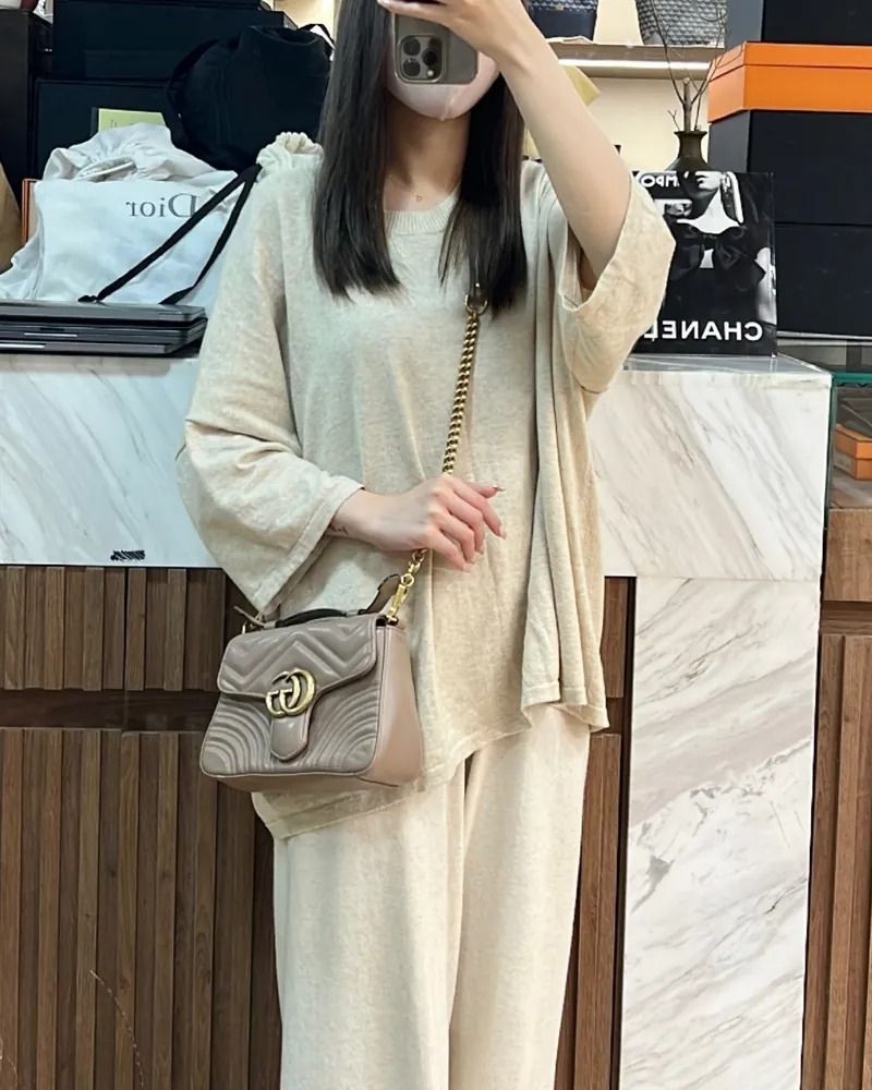 Gg marmont mini sales top handle bag pink