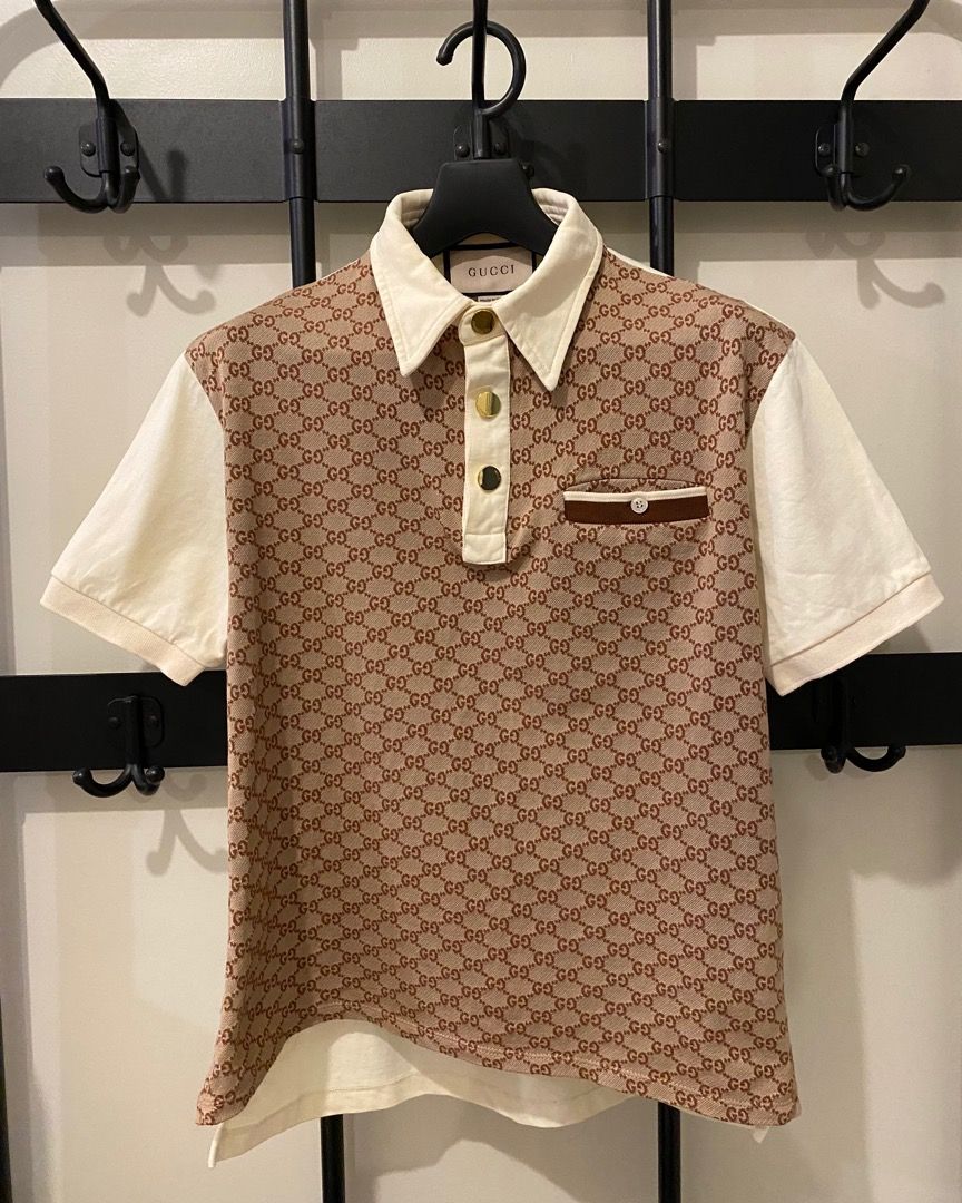 Gucci Jacquard Polo Shirt Men s Fashion Tops Sets Tshirts