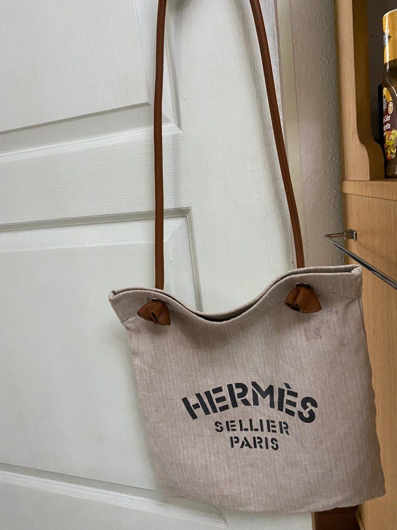 Cross Body Canvas Hermes Sellier Paris, Luxury, Bags & Wallets on Carousell