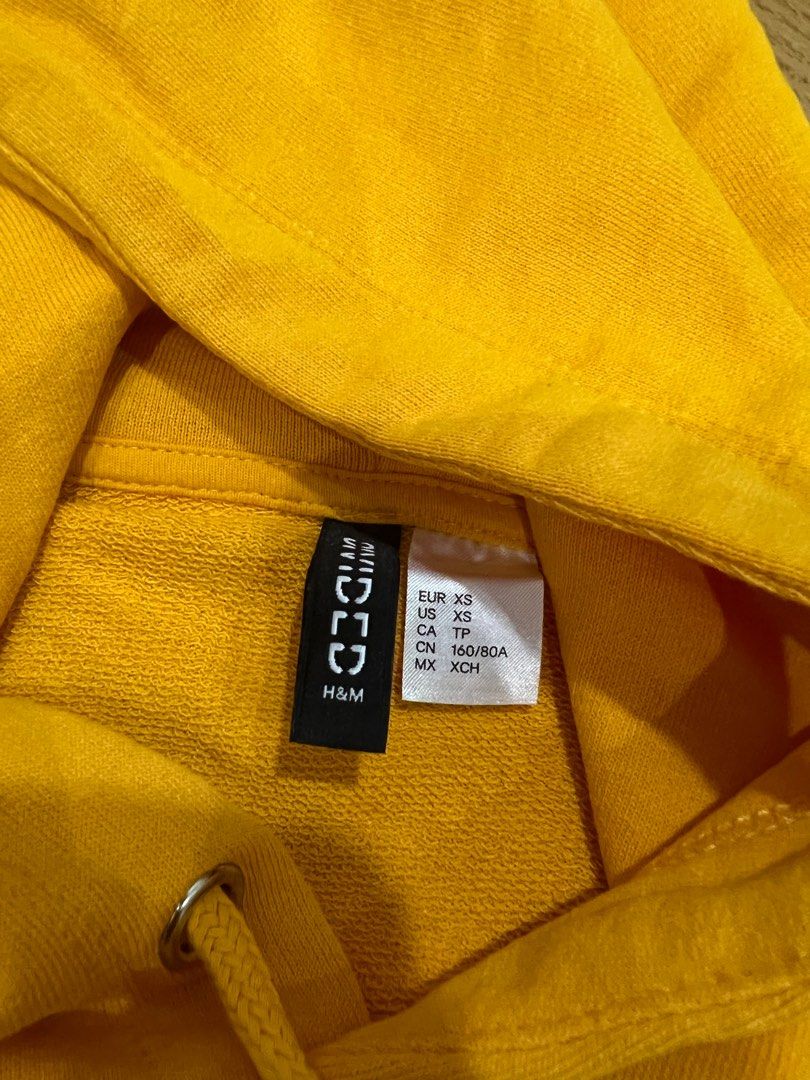 H M YELLOW HOODIE Fesyen Wanita Pakaian Wanita Jumpsuits di