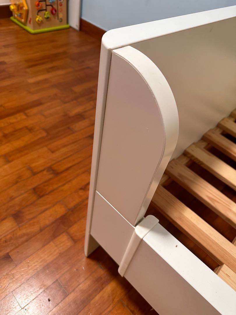 IKEA BUSUNGE Extendable Adjustable Toddler Bed Frame, Furniture & Home