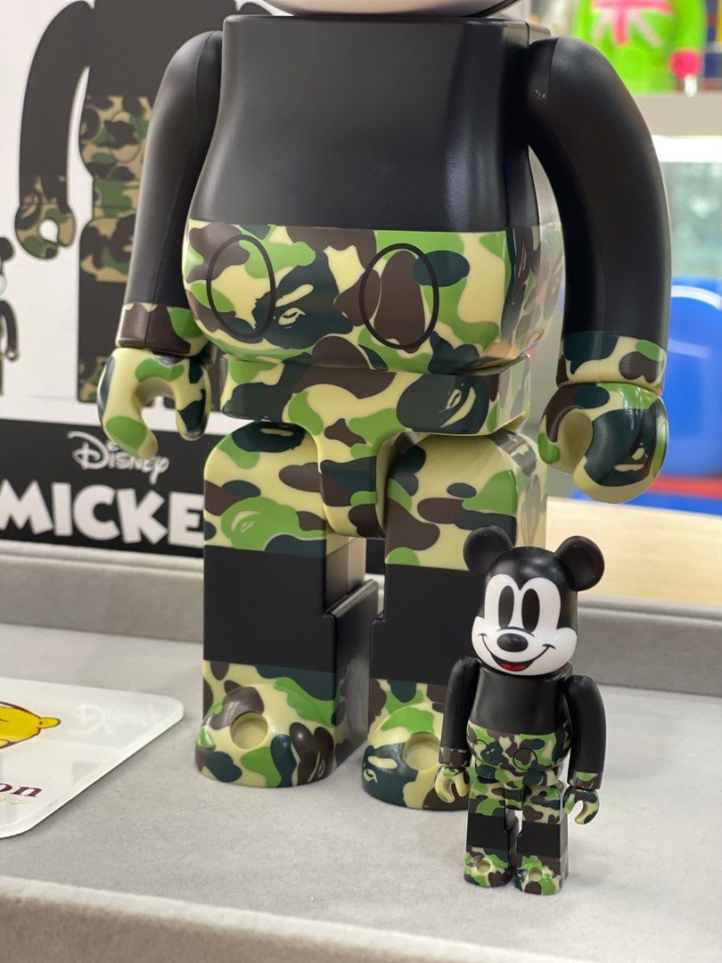 bape be@brick mickey mouse 400% 100% 緑エンタメ/ホビー ...