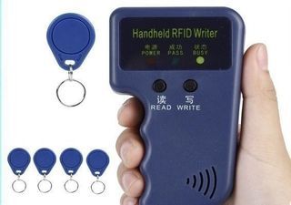 iSmart Handheld RFID Writer/ Copier RFID Card Duplicator Fob Copier with 5 Tags Rfid Key for 125KHz RFID Home Camera