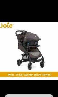 Joie Muze travel system (carseat and stroller)  in Dark grey