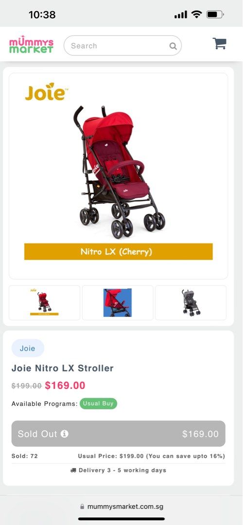 Joie cherry cheap nitro lx stroller